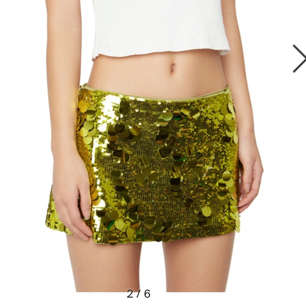 Danielle Guizio Sequin Skirt